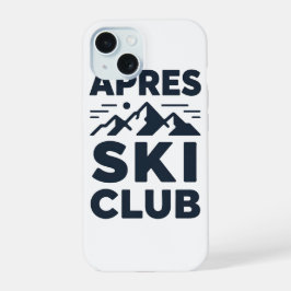 Apres Ski Club Mountain Logo - Custom Mens Winter  iPhone 15ケース