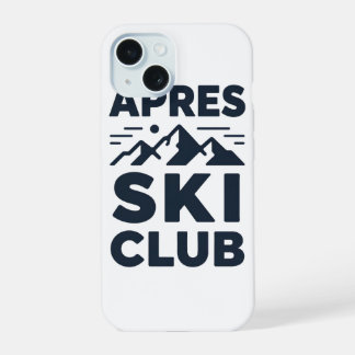 Apres Ski Club Mountain Logo - Custom Mens Winter  iPhone 15ケース
