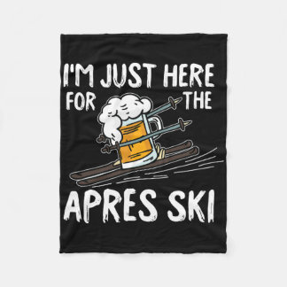 Apres Ski Funny Skier Winter Sport Skiing Gift  フリースブランケット