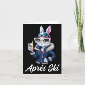 Apres Ski Hat Party Design Ski Bunny Skier Outfit  カード (正面)