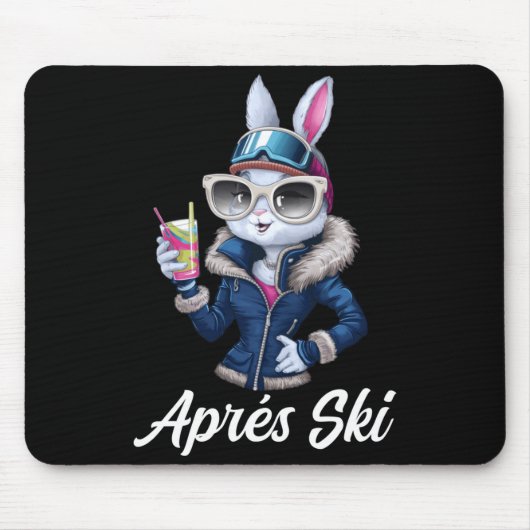 Apres Ski Hat Party Design Ski Bunny Skier Outfit  マウスパッド (正面)