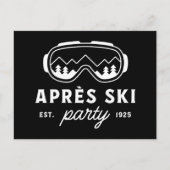 Apres ski party mountain cabin winter holiday ポストカード (正面)