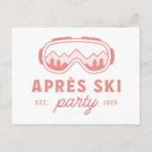 Apres ski party skiing girls night pink aesthetic ポストカード (正面)