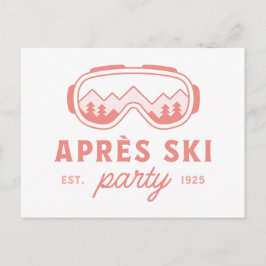 Apres ski party skiing girls night pink aesthetic ポストカード