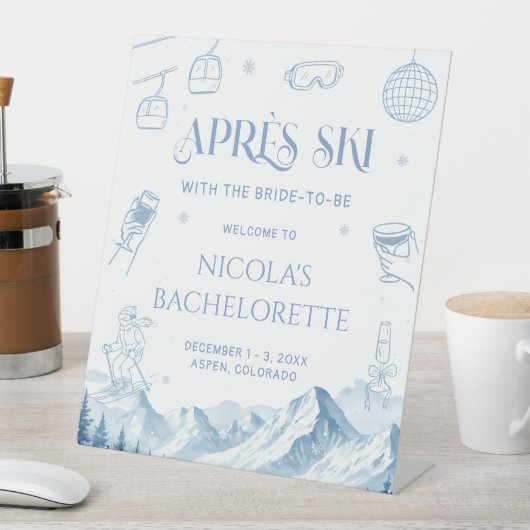 Apres Ski Winter Bachelorette Party 台座サイン (インサイチュ)