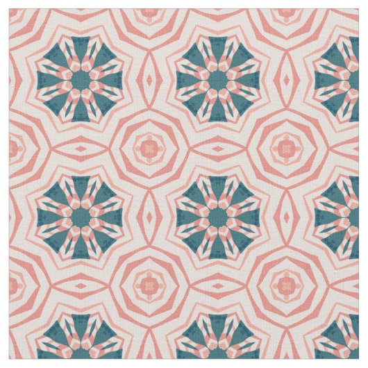 Apricot abstract floral ファブリック (クローズアップ)