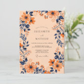 Apricot Captivating Botanical Wedding 招待状 (スタンド正面)