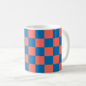 Apricot Crush Cerulean Wave Check Mug コーヒーマグカップ (正面右)