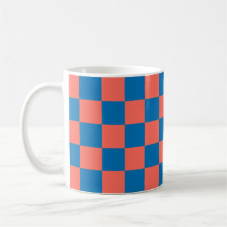Apricot Crush Cerulean Wave Check Mug コーヒーマグカップ