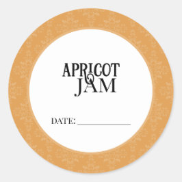 Apricot Jam Canning Lid Labels ラウンドシール
