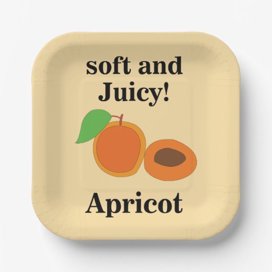 Apricot Juicy Fruit Party ペーパープレート (正面)