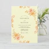 Apricot Luminous Botanical Wedding 招待状 (スタンド正面)