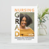 Apricot Nursing Graduate 2026 Announcement 招待状 (スタンド正面)