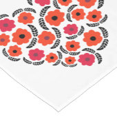 Apricot Orange Flower Hearts ショートテーブルランナー (コーナー)