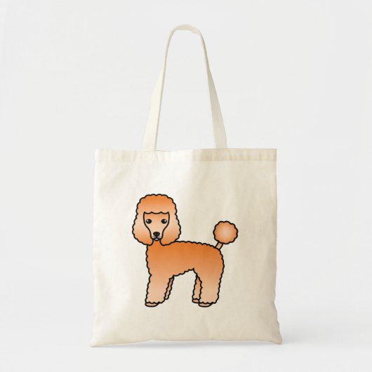Apricot Toy Poodle Cute Cartoon Dog トートバッグ (正面)
