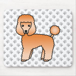 Apricot Toy Poodle Cute Cartoon Dog マウスパッド