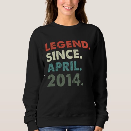 April 2014 Legendary Year 2014 Retro 2014 Legend S スウェットシャツ (正面)