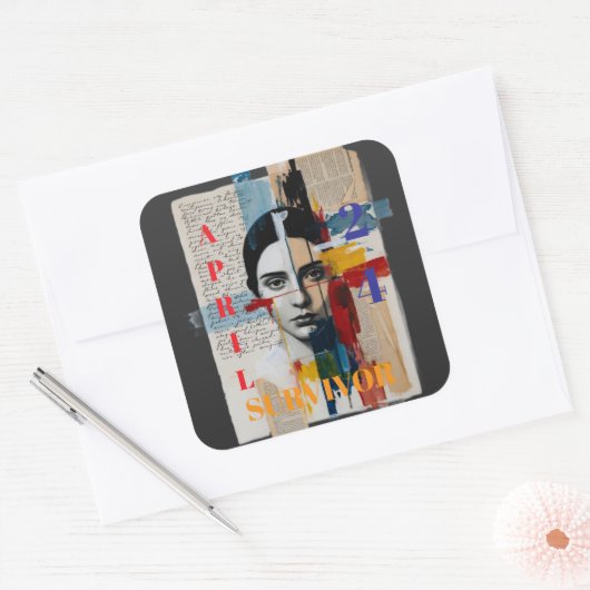 April 24 Survivor Sticker スクエアシール (封筒)