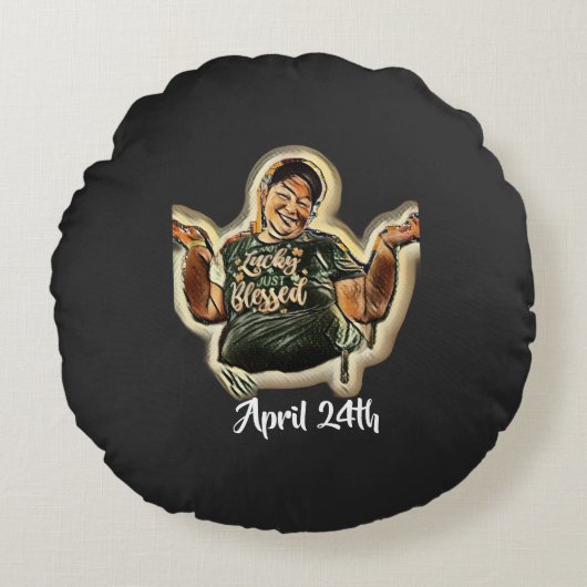 April 24th ラウンドクッション (正面)