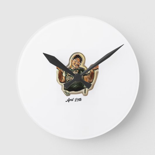 April 24th  ラウンド壁時計 (正面)