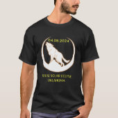 April 8 2024 Total Solar Eclipse Oklahoma Wolf Sun Tシャツ (正面)