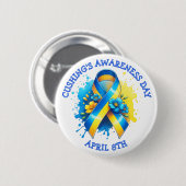 April 8th is Cushing's Awareness Day 缶バッジ (正面&裏面)