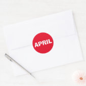 April Ad Lib Red Sticker by Janz ラウンドシール (封筒)
