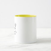 April Birth Flower – Daisy Monogram Design マグカップ (中央)