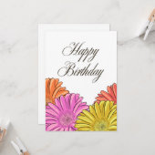 April Birth Flower Design カード (正面/裏面インサイチュ)