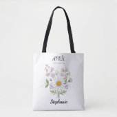 April Birth Month Birthday Gift Nature Lover トートバッグ (正面)