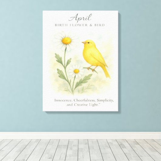 April Birthday Bible Verse Cross and Resurrection  キャンバスプリント (インサイチュ (ウッドフロア))