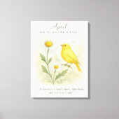 April Birthday Bible Verse Cross and Resurrection  キャンバスプリント (正面)