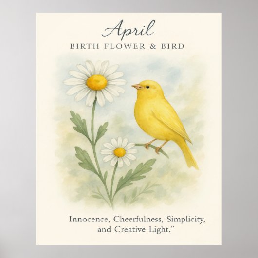 April Birthday Bible Verse Cross and Resurrection  ポスター (正面)