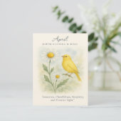 April Birthday Bible Verse Cross and Resurrection  ポストカード (スタンド正面)