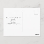 April Birthday Bible Verse Cross and Resurrection  ポストカード (裏面)