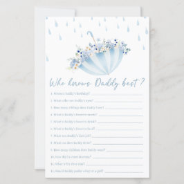 April Bring May Flowers Shower Who Knows Dad Game