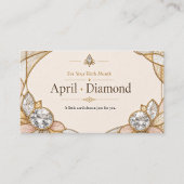 April Diamond Birthstone Shop Card 名刺