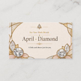 April Diamond Birthstone Shop Card 名刺