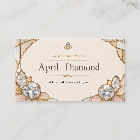 April Diamond Birthstone Shop Card 名刺