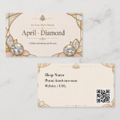 April Diamond Birthstone Shop Card 名刺