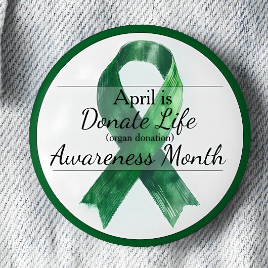 April Donate Life Organ Donation Awareness Month 缶バッジ