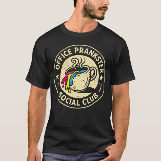 April Fool Office Prankster Social Club Retro Tシャツ (正面)