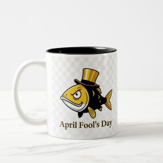 April Fool’s Day Coffee Mug – classic Mug ツートーンマグカップ (左)