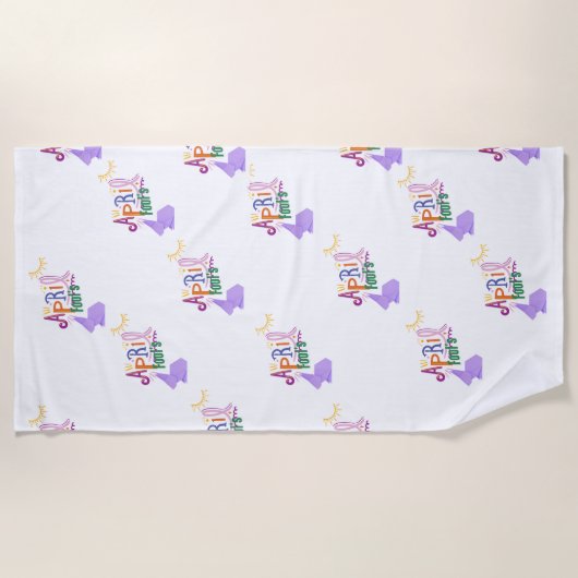 April Fools'  ビーチタオル (正面)