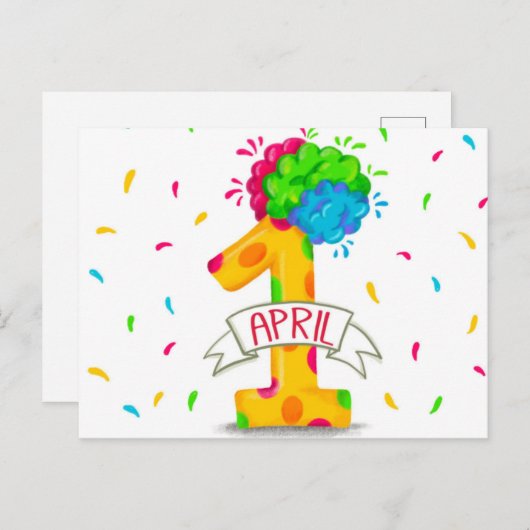 April Fools Day ポストカード (正面/裏面)