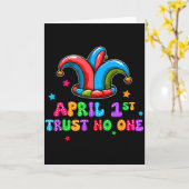 April Fool's Day Trust April 1st Prank Joke Gift  カード (黄色い花)