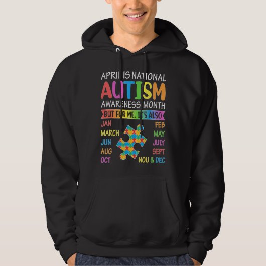 April is National Autism Awareness Month Kids Boy  パーカ (正面)