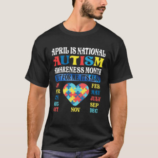 April is National Autism Awareness Month Kids Boy  Tシャツ