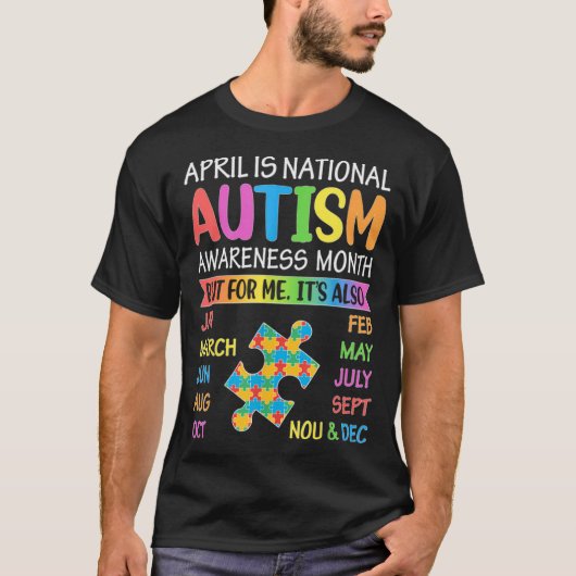 April is National Autism Awareness Month Kids Boy  Tシャツ (正面)