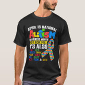 April Is National Autism Awareness Month Puzzle Pi Tシャツ (正面)